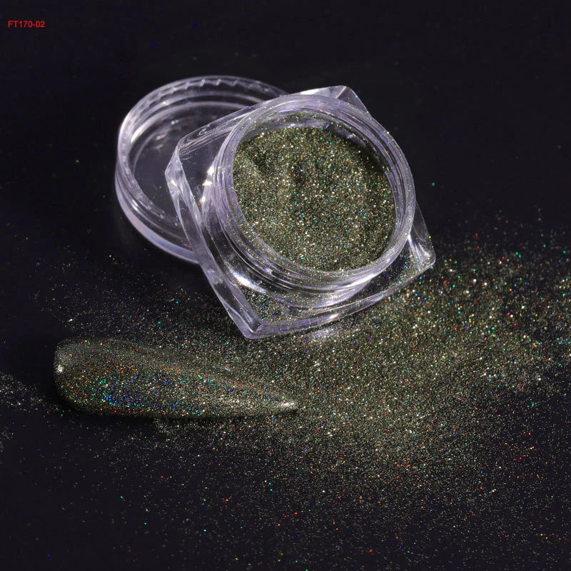 Holographic Glitter Nail Powder Set for Stunning Manicures - Smarsty