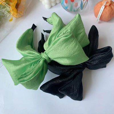 Wide Bow Headband Women Comfortable Soft Stretch Turban - Smarsty