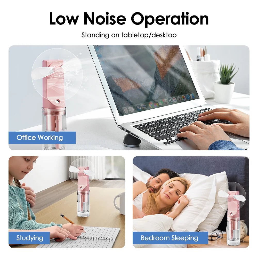 Portable Mini Handheld Humidifier Fan with Mist - Smarsty