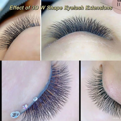 NAGARAKU 3D W Shape Premade Fans Eyelash Extensions - Smarsty