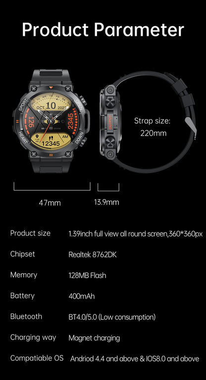 K56Pro Smart Watch for Men with Heart Rate Monitor - Smarsty
