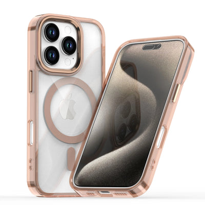 High hardness Magnetic Magsafe Metal Lens Buttons Clear Case For iPhone 16 Pro Max 15 Pro Max 14 Pro 13 12 11 X XS Protect Cover
