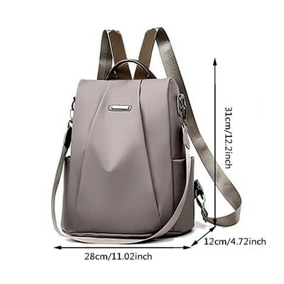 New Women's Multifunction Backpack Casual Solid Color School Bag  For Girls Fashion Detachable Strap Travel Shoulder Bag - Smarsty