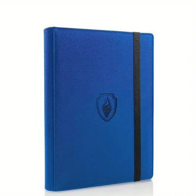 9 Pocket Card Binder, 360 Trading Card Holder Book, Premium PU Cover Zip Binder For Cards, Durable Side Loading Card Fold - Smarsty