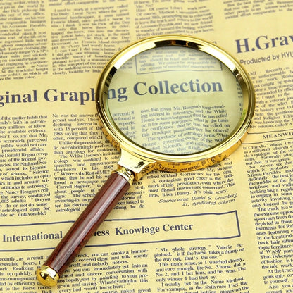 Portable 10X Magnifying Glass with Retro Handle - Smarsty