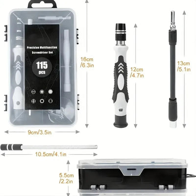 JCD Precision Screwdriver 115-in-1 Set Multifunctional Professional Repair Tool with 98pcs Magnetic Suitable for various repairs - Smarsty