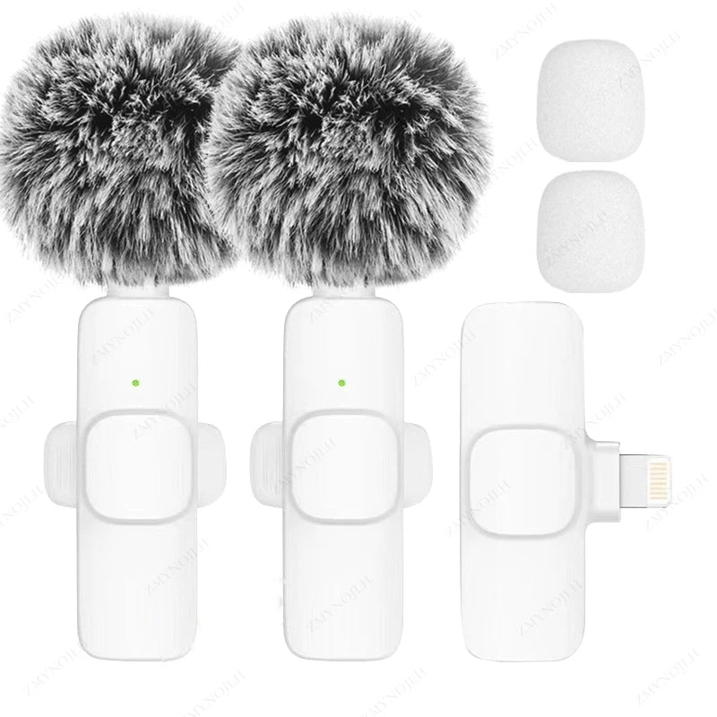 Wireless Lavalier Microphone for iPhone Android Audio Recording - Smarsty