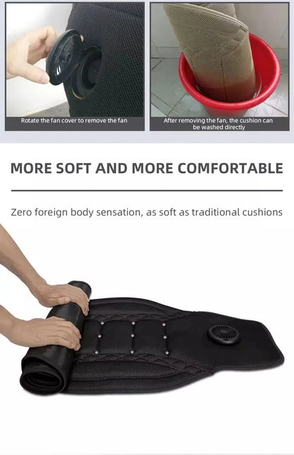 Car Seat Cooling Cushion With USB Powered Fan Three Speed - Smarsty
