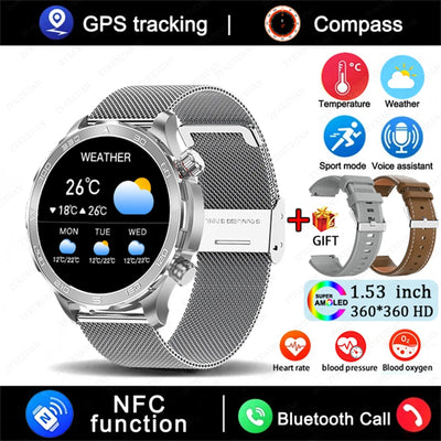 Bluetooth Call Smart Watch For Men With GPS Waterproof - Smarsty