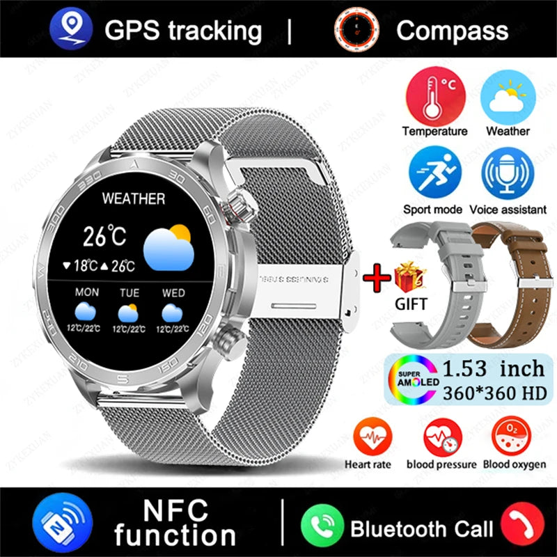 Bluetooth Call Smart Watch For Men With GPS Waterproof - Smarsty