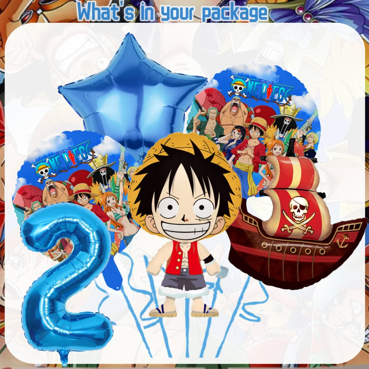 One Piece Birthday Party Disposable Tableware Set - Smarsty