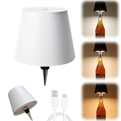 Wireless Touch Control Bottle Lamp with Dimmable Colors - Smarsty