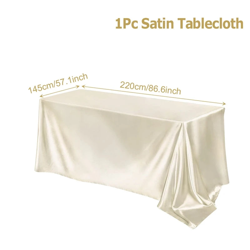 Satin Rectangle Tablecloth for Elegant Wedding Decor - Smarsty