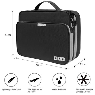 Multi Layer Electronic Accessories Organizer for Travel - Smarsty