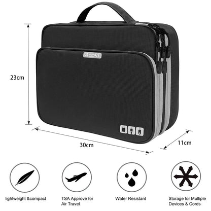Multi Layer Electronic Accessories Organizer for Travel - Smarsty