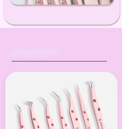 Stainless Steel Eyelash Tweezers for Easy 3D Lash Application - Smarsty