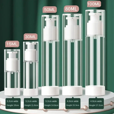 Clear Airless Pump Bottle for Travel Size Creams - Smarsty
