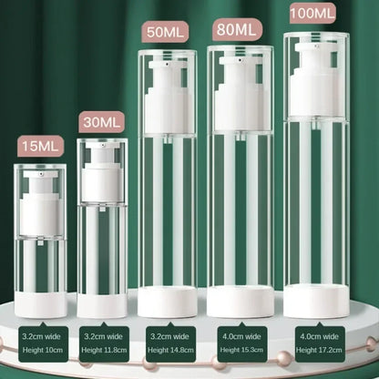 Clear Airless Pump Bottle for Travel Size Creams - Smarsty