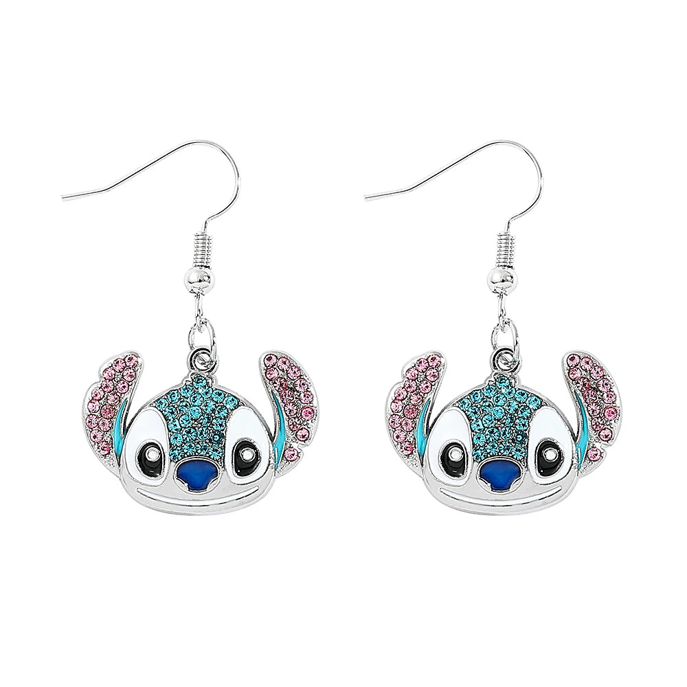 Cute Disney Stitch Flower Stud Earrings for Women and Girls - Smarsty