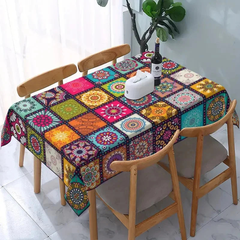 Colorful Bohemian Tablecloth Waterproof for Home and Parties - Smarsty