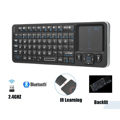 Mini Bluetooth Keyboard Backlit IR Touchpad Wireless - Smarsty