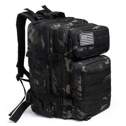 45L Tactical Backpack Molle for survival Assault Pack CCW 3 Day survival Bag Hiking Treeking Rucksack heavy duty backpack - Smarsty