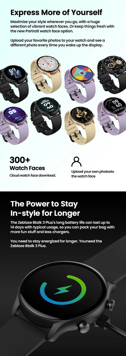 Zeblaze Btalk 3 Plus Smartwatch with Voice Calling - Smarsty