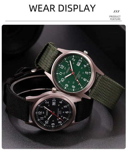 Luxury Mens Luminous Quartz Watch with Calendar - Smarsty