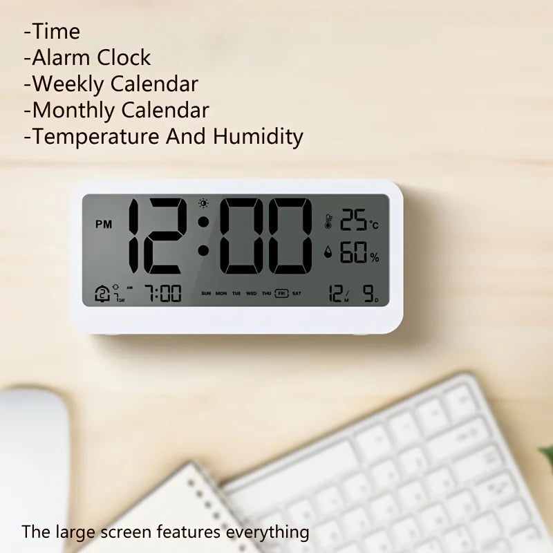 Multi-Function LED Alarm Clock with Humidity Display - Smarsty