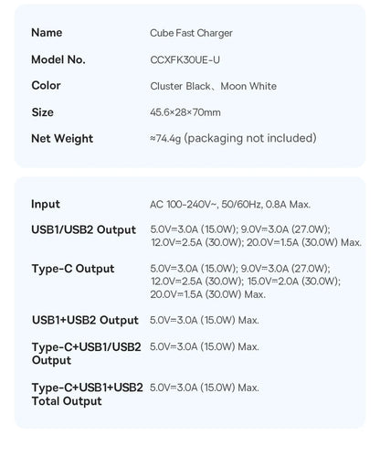 30W USB Type C PD Fast Charger For iPhone Androids - Smarsty