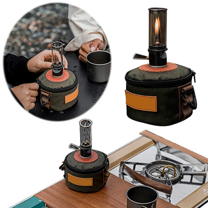 Camping Gas Lantern Butane Gas Light Lantern Multi-Function Gas Candle Light Metal Portable Tent Lantern for Camping Picnic