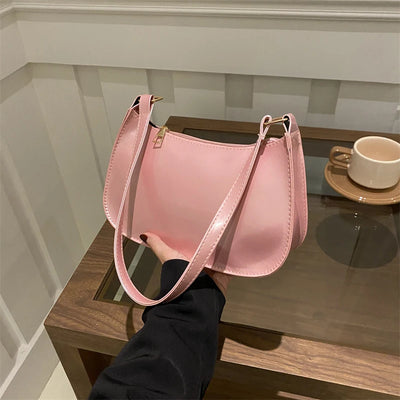 PU Leather Shoulder Bag For Women Retro Fashion Casual - Smarsty
