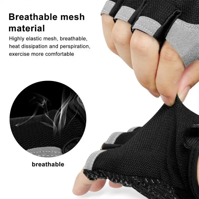 Breathable Half Finger Cycling Gloves Anti Slip Shock Absorption - Smarsty