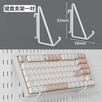 No Punching Pegboard Wall Organizer Panel Shelves For Gamer Room,bathroom,kitchen Storage Rack Organizer Pegboard Accessories by Smarsty