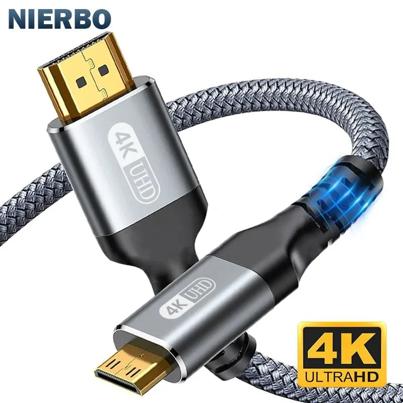 NIERBO Mini HDMI to HDMI Cable 4K High-Speed Braided - Smarsty