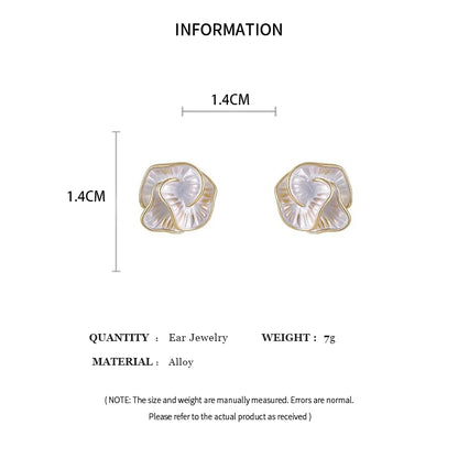 Delicate Camellia Stud Earrings For Women Floral Gift - Smarsty