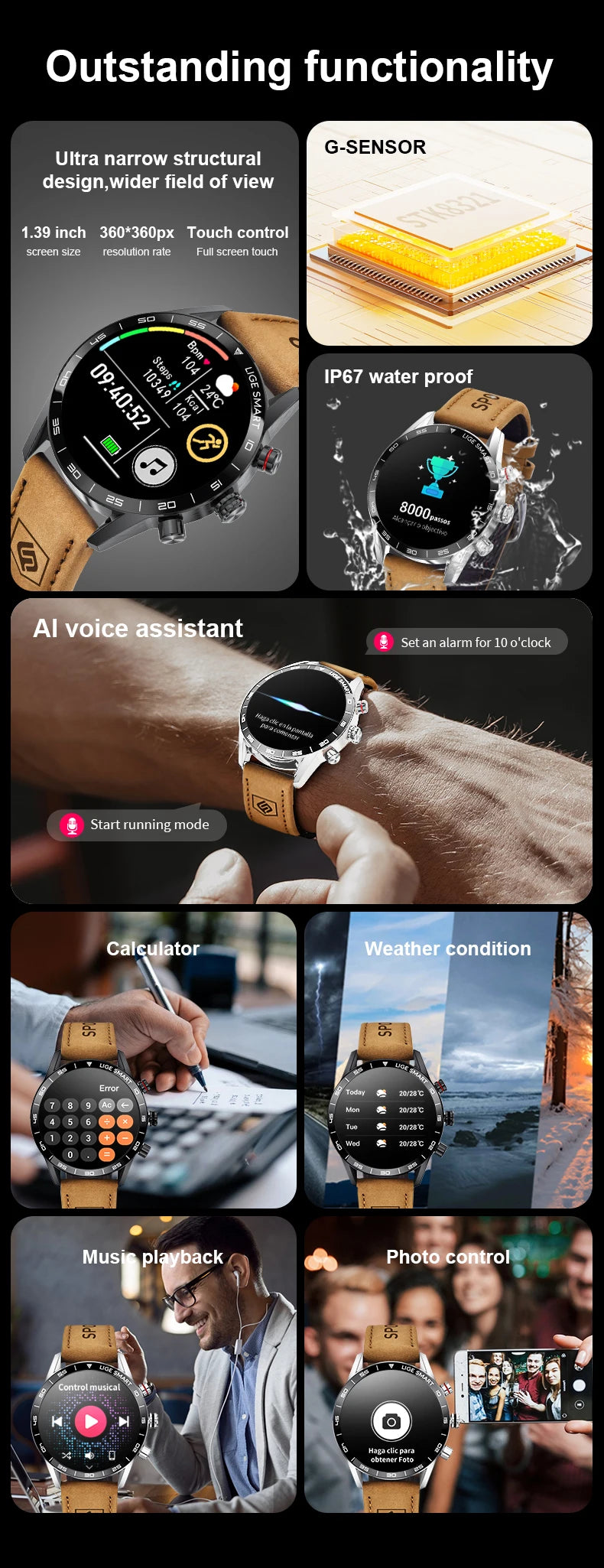 Rugged Military GPS Smart Watch for Men - Smarsty