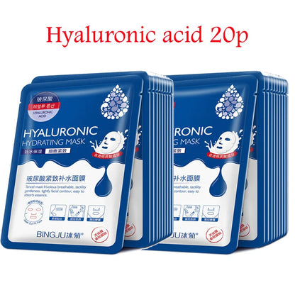 20 Piece Hyaluronic Acid Collagen Face Masks for Hydration - Smarsty