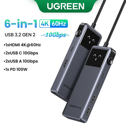 USB C Hub With 4K HDMI And Gigabit Ethernet Docking
