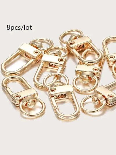 8pcs/lot Metal Universal Buckle Bag Buckle Multi Color Optional Key Buckle Alloy Buckle Lobster Buckle Bag Accessories - Smarsty