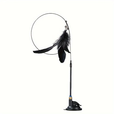 Interactive Cat Teaser Toy with Bell and Feather Wand - Smarsty