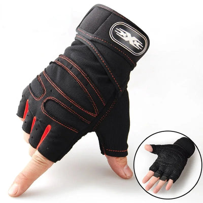 Outdoor Sport Gloves for Men Women Wrist Guard Fitness Gym Cycling Hiking Boxing Exercise Training Workout Long Wrist Fingerless by Smarsty