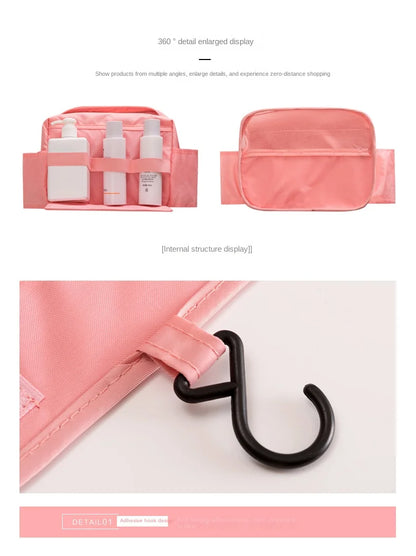 Waterproof Travel Makeup Bag Organizer For Women With Hook - Smarsty