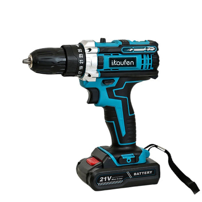 Multifunctional 21V rechargeable impact drill lithium battery cross-border flashlight gun drill electric screwdriver electric dr