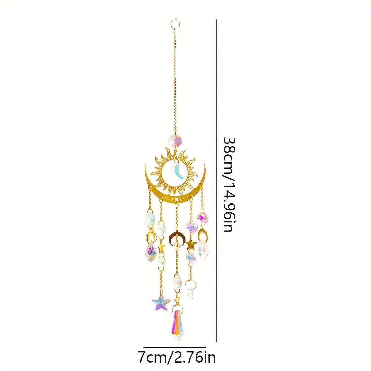 Star Moon Wind Chime Pendant for Garden Serenity - Smarsty