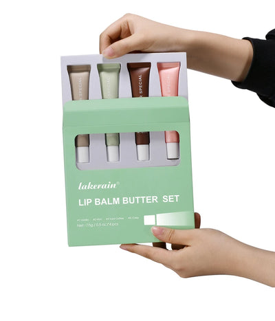 Lip Balm Set Lip Gross 4 Pack 1Kit Deep Moisturizing Lip Glaze Smoothing Color Lips Oil Long Lasting Nourishing Lips Care