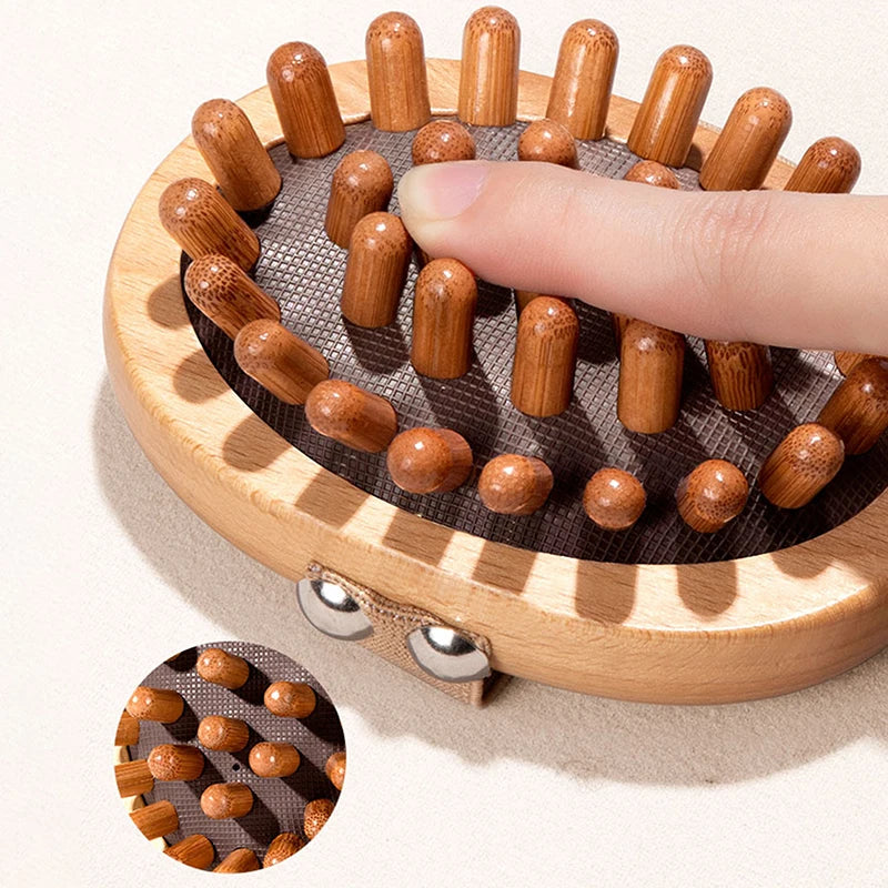 Ergonomic Wooden Body Anti Cellulite Massage Brush - Smarsty