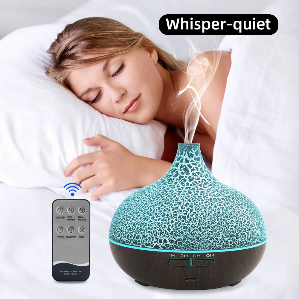 550ml Ultrasonic Humidifier with 7 Colors LED Lights Aromatherapy Essential Oil Diffuser  Water Tank