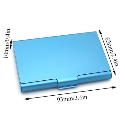 Creative Business Card Case Aluminum Alloy Bank Credit ID Card Wallet Name Card Holder Metal Box Cover Card Holder Men Wallet - Smarsty
