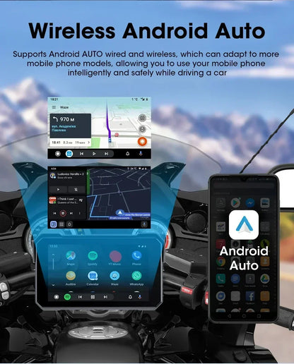 Motorcycle GPS Display With Wireless CarPlay Android Auto - Smarsty
